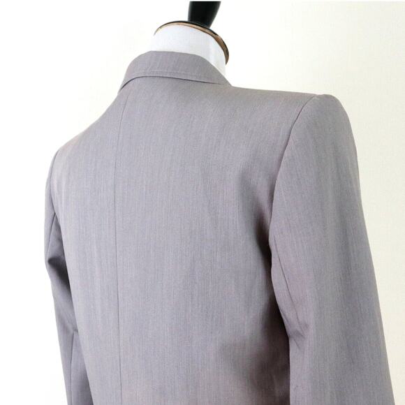 Laveer Size 2 Longline Single Breasted Blazer Jacket Light Gray - Picture 5 of 10